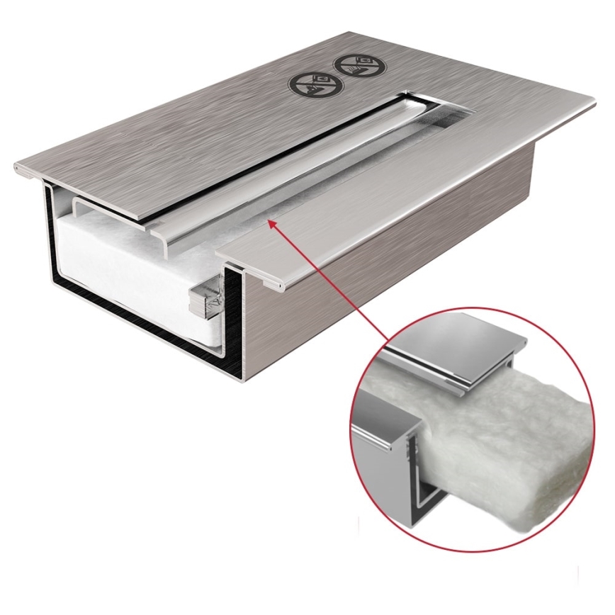 Kratki - Lareira BIO 113,6x35,9 cm 2kW preta