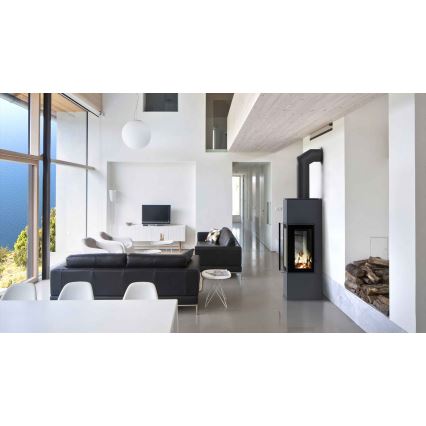 Kratki - Lareira a lenha em aço 8kW 150mm