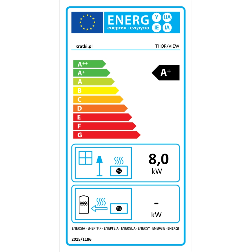 Kratki - Lareira a lenha em aço 8kW 150mm