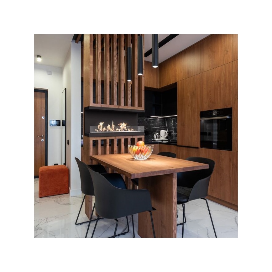 Kratki - Lareira a bioetanol embutida 50x100 cm 3,5kW preta