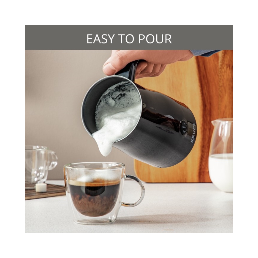 Krups - Espumador de leite 300ml preto