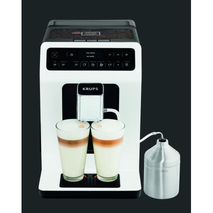Krups - Máquina de café automática com milk contentor EVIDENCE 1450W/230V branco