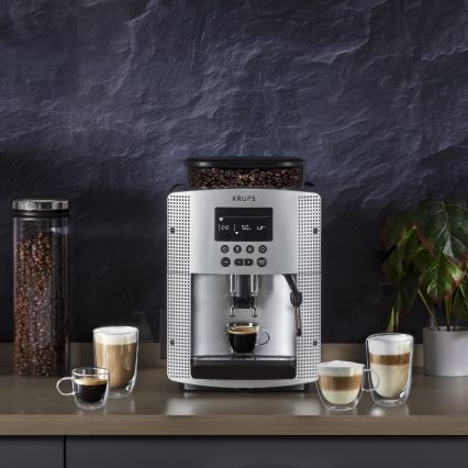 Krups - Máquina de café automática ESSENTIAL 1450W/230V prateado