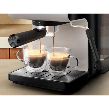 Krups - Máquina de café com manivela para duas chávenas AUTHENTIC 1450W/230V cinzento