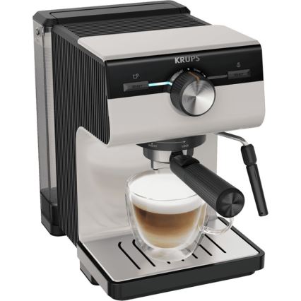 Krups - Máquina de café com manivela para duas chávenas AUTHENTIC 1450W/230V cinzento