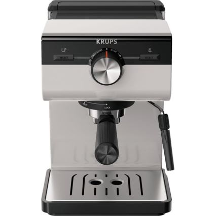 Krups - Máquina de café com manivela para duas chávenas AUTHENTIC 1450W/230V cinzento