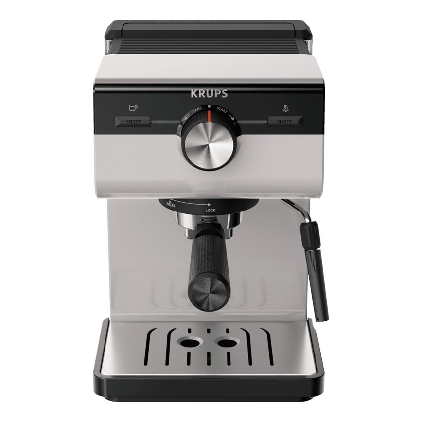 Krups - Máquina de café com manivela para duas chávenas AUTHENTIC 1450W/230V cinzento