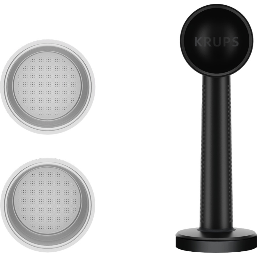 Krups - Máquina de café com manivela para duas chávenas AUTHENTIC 1450W/230V cinzento