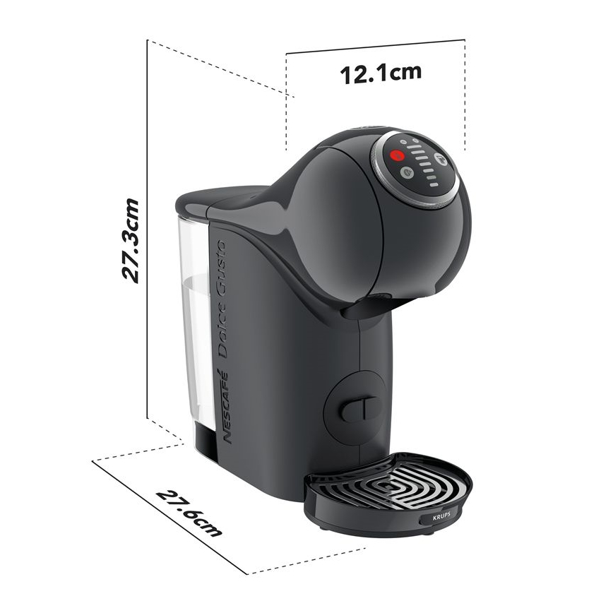 Krups - Máquina de café de cápsulas NESCAFÉ DOLCE GUSTO GENIO S 1500W antracite