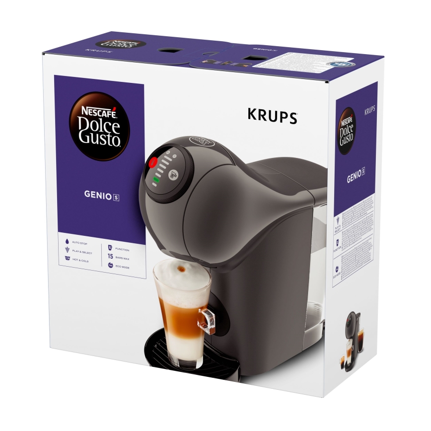 Krups - Máquina de café de cápsulas NESCAFÉ DOLCE GUSTO GENIO S 1500W antracite