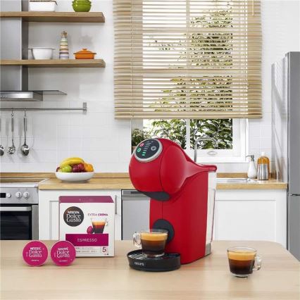 Krups - Máquina de café de cápsulas NESCAFÉ DOLCE GUSTO GENIO S PLUS 1500W vermelho