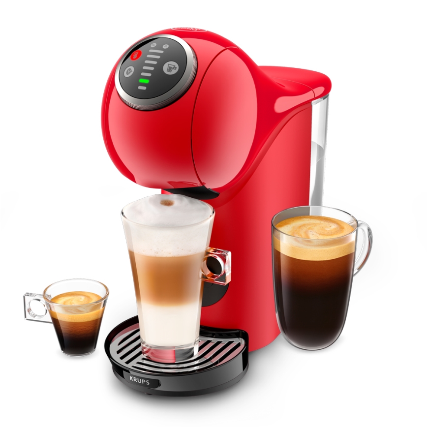Krups - Máquina de café de cápsulas NESCAFÉ DOLCE GUSTO GENIO S PLUS 1500W vermelho