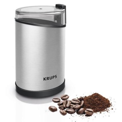 Krups - Triturador elétrico de café em grão 85g FAST-TOUCH 200W/230V cromado mate