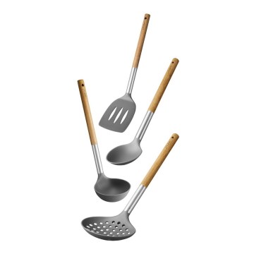 Lamart - Conjunto de utensílios de cozinha 4 pcs acacia