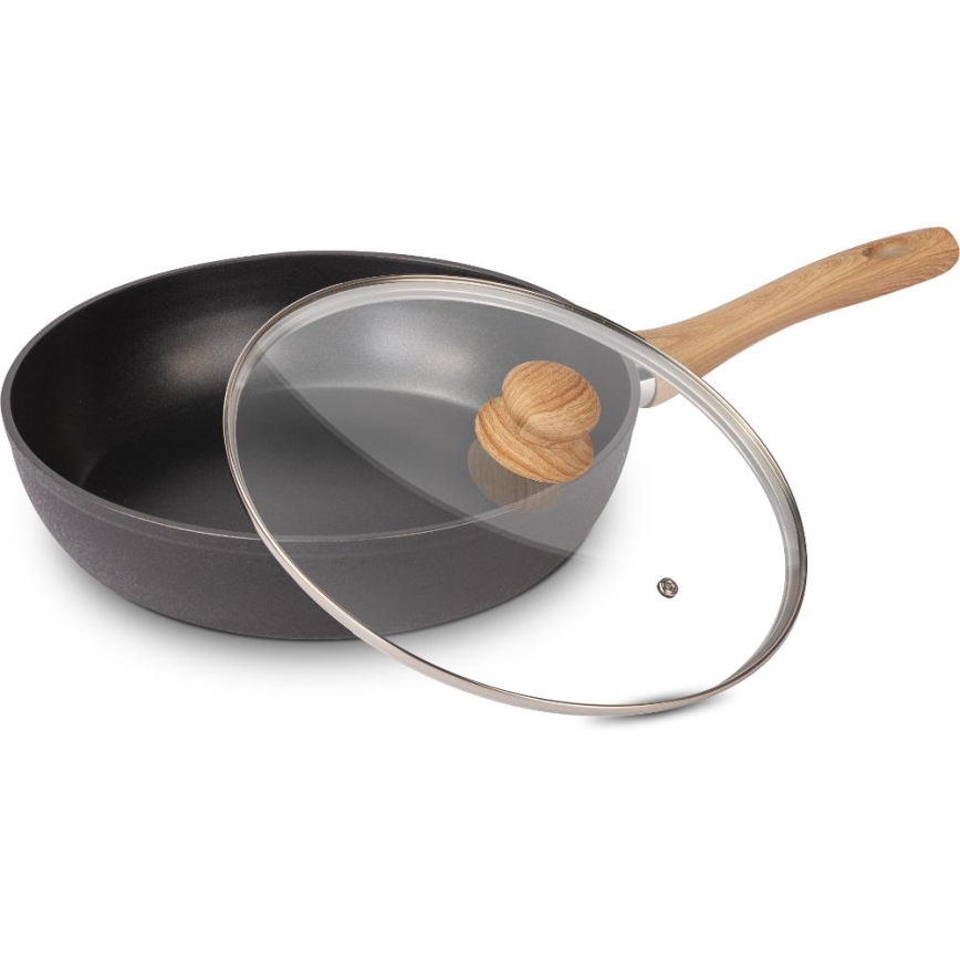 Lamart - Frigideira com tampa 28 cm preta/castanha