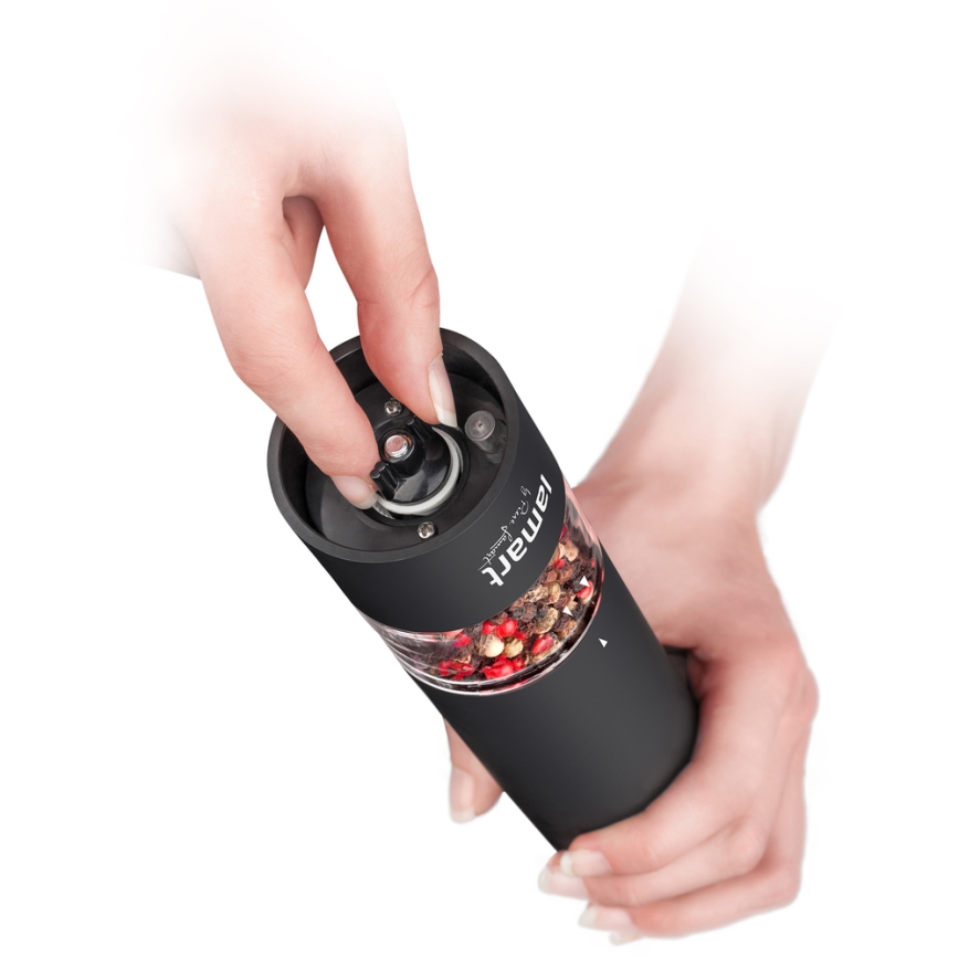 Lamart - Moedor elétrico de especiarias 4xAA preto