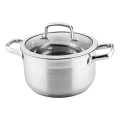 Lamart - Panela com tampa de 22 cm de aço inoxidável