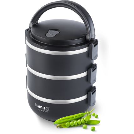 Lamart - Recipiente térmico para alimentos 1,8 l preto