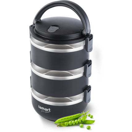 Lamart - Recipiente térmico para alimentos 1,8 l preto