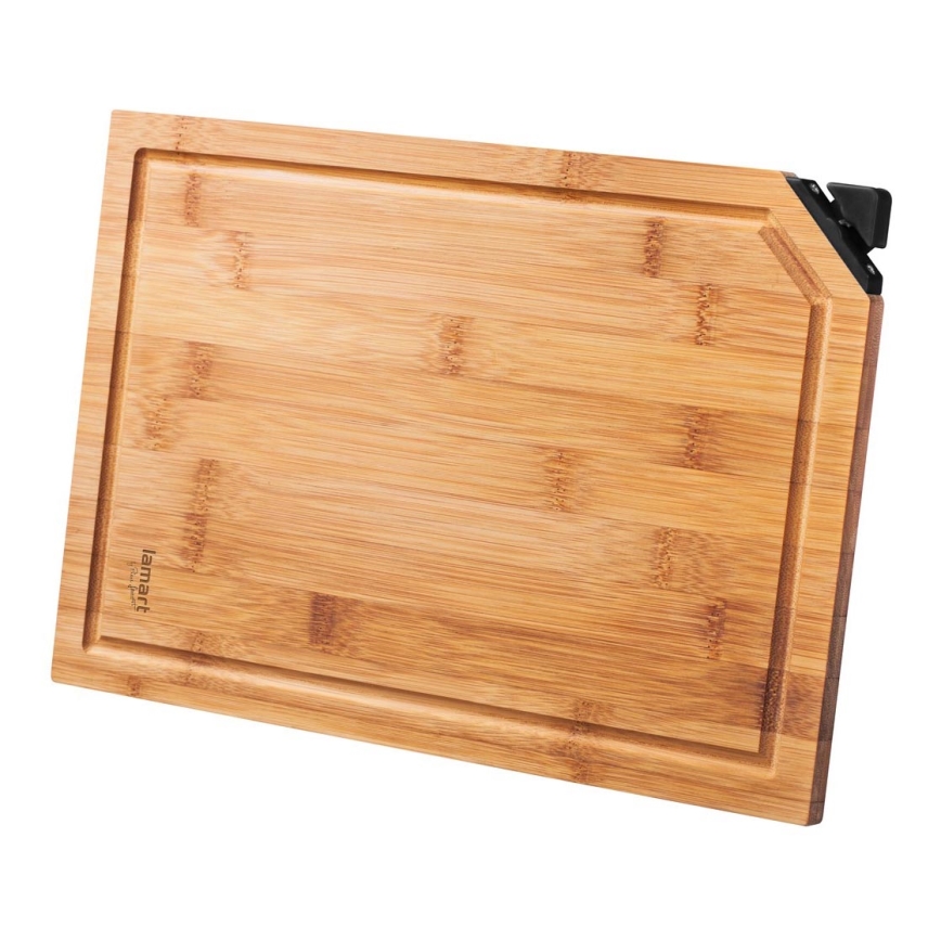Lamart - Tábua de cortar cozinha com amolador de facas 32x22 cm