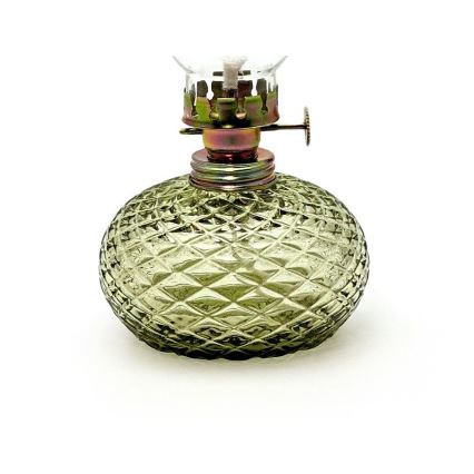 Lâmpada a petróleo Eliška 20 cm verde floresta