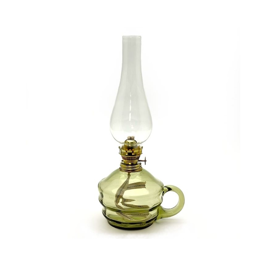 Lâmpada a petróleo KLÁRA 34 cm verde floresta