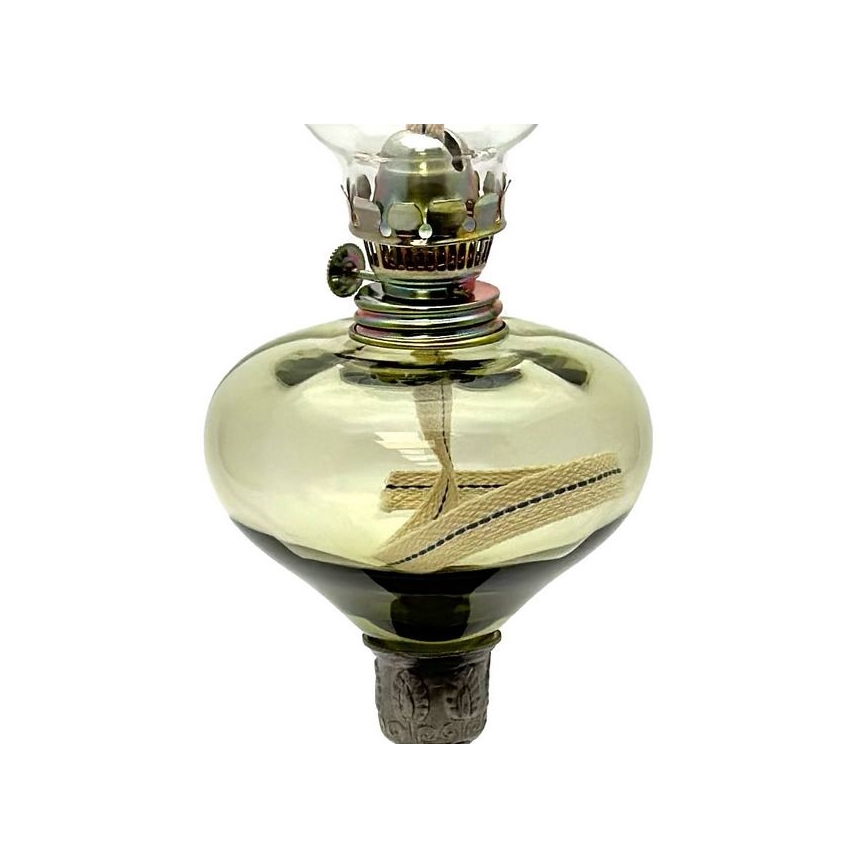 Lâmpada a petróleo KRASOMÍRA 42 cm verde floresta