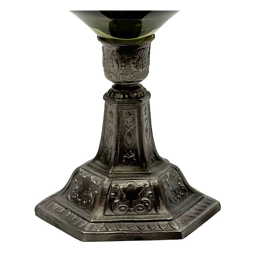 Lâmpada a petróleo KRASOMÍRA 42 cm verde floresta