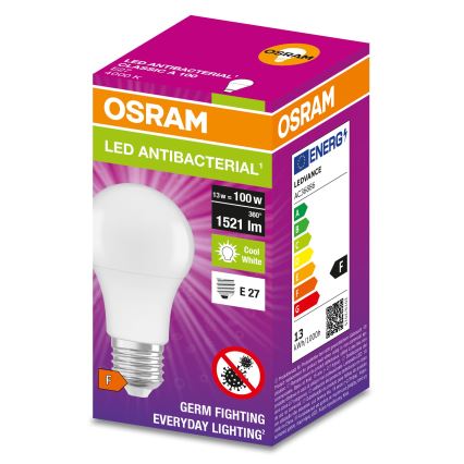 Lâmpada antibacteriana LED A100 E27/13W/230V 4000K - Osram