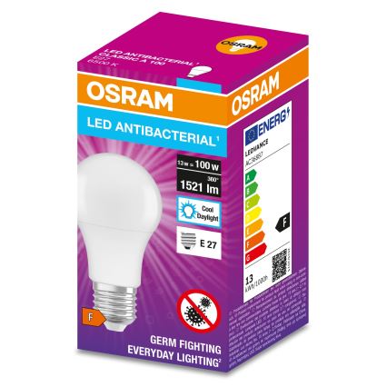 Lâmpada antibacteriana LED A100 E27/13W/230V 6500K - Osram