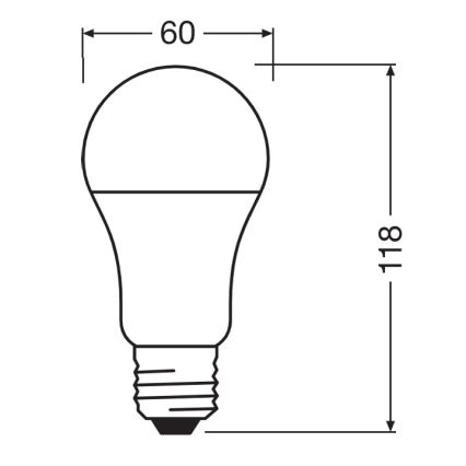 Lâmpada antibacteriana LED A100 E27/13W/230V 6500K - Osram
