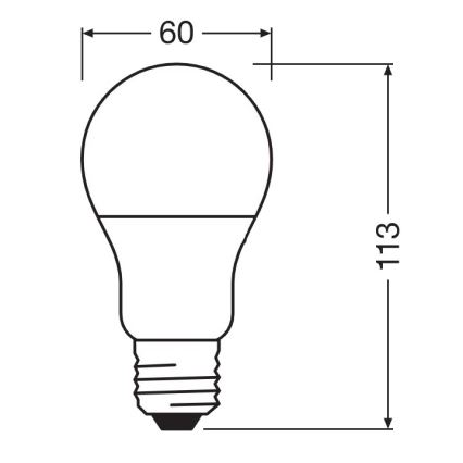 Lâmpada antibacteriana LED A60 E27/8,5W/230V 2700K - Osram