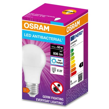 Lâmpada antibacteriana LED A60 E27/8,5W/230V 6500K - Osram
