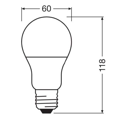Lâmpada antibacteriana LED A75 E27/10W/230V 2700K - Osram