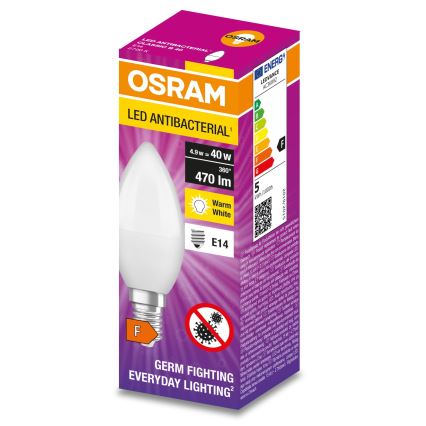 Lâmpada antibacteriana LED B40 E14/4,9W/230V 2700K - Osram