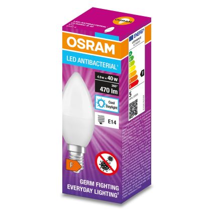 Lâmpada antibacteriana LED B40 E14/4,9W/230V 6500K - Osram