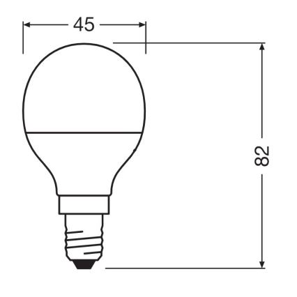 Lâmpada antibacteriana LED P40 E14/4,9W/230V 2700K - Osram