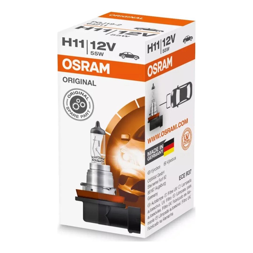 Lâmpada Automotiva H11 PGJ19-2/55W/12V - Osram