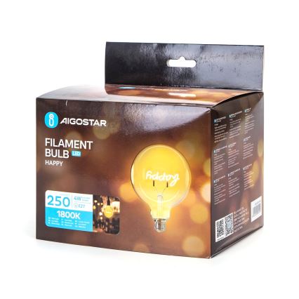 Lâmpada com Filamento LED E27/4W/230V 1800K happy - Aigostar
