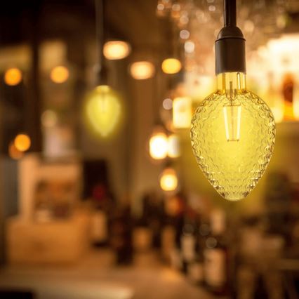 Lâmpada com Filamento LED E27/4W/230V 1800K morango - Aigostar