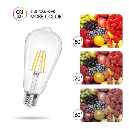 Lâmpada com FILAMENTO LED ST64 E27/4W/230V 2700K - Aigostar