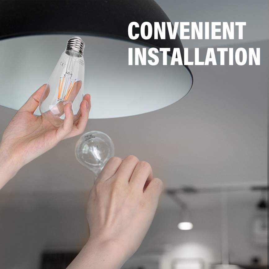 Lâmpada com FILAMENTO LED ST64 E27/6W/230V 2700K - Aigostar