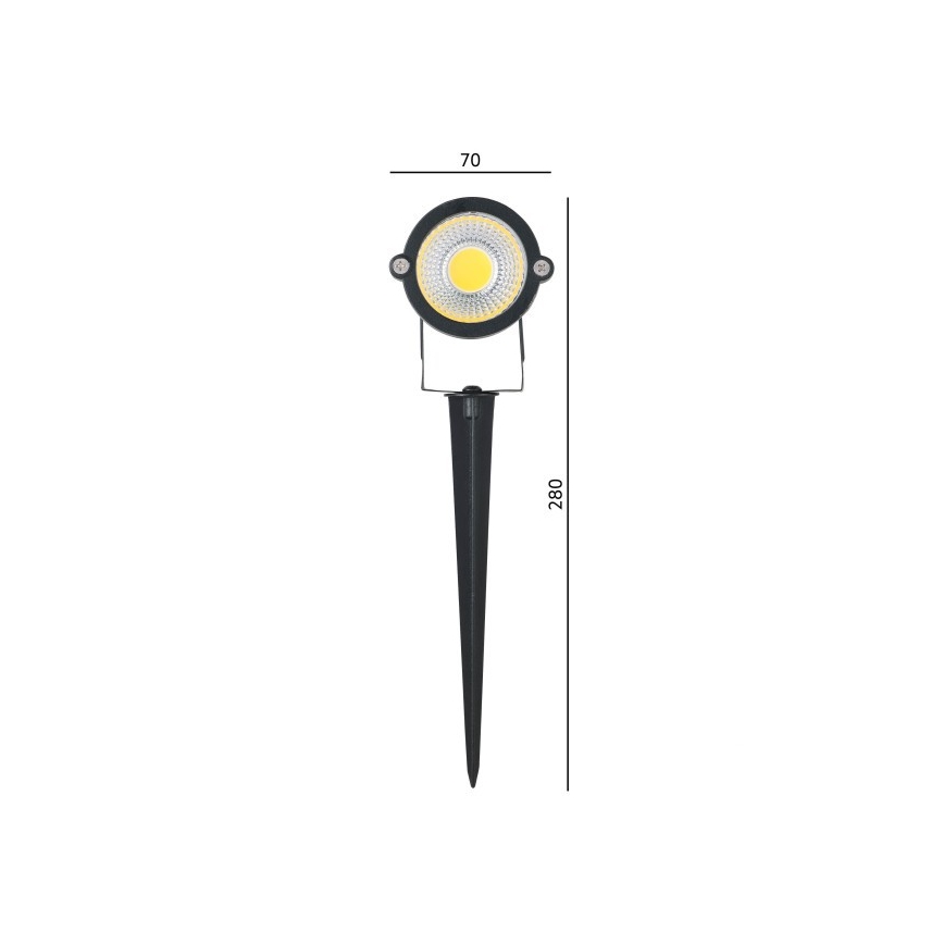 Lâmpada de exterior LED BLAKE LED/5W/230V 4000K IP65 preta
