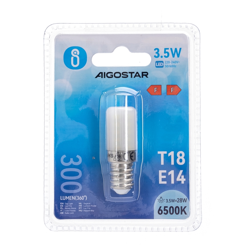 Lâmpada de frigorífico LED T18 E14/3,5W/230V 6500K - Aigostar