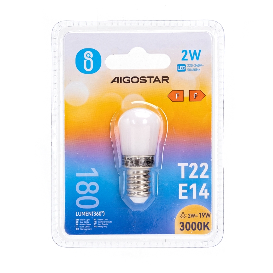 Lâmpada de frigorífico LED T22 E14/2W/230V 3000K - Aigostar