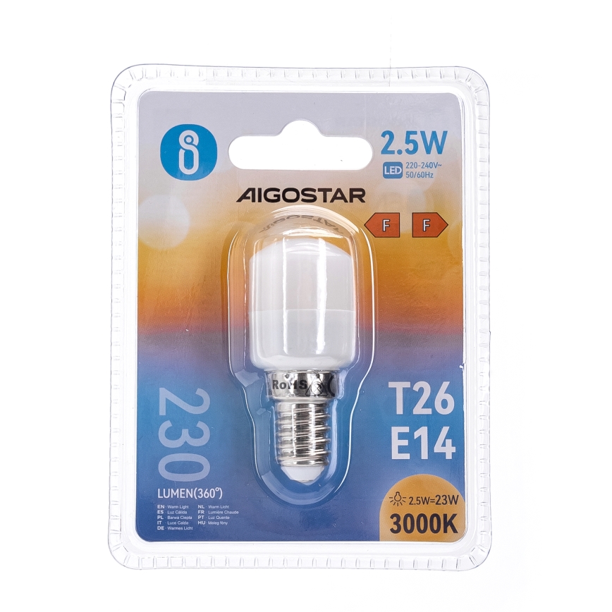 Lâmpada de frigorífico LED T26 E14/2,5W/230V 3000K - Aigostar