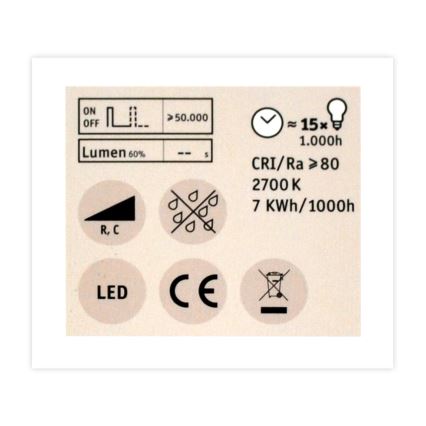 Lâmpada de holofote LED com regulação GU5,3/6,5W/12V 2700K - Paulmann 28757