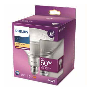 Lâmpada de Holofote LED Philips E27/9W/230V 2700K