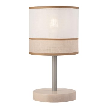 Lâmpada de mesa ANDREA 1xE27/60W/230V faia