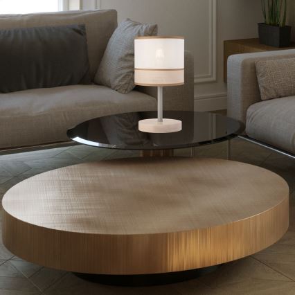 Lâmpada de mesa ANDREA 1xE27/60W/230V faia